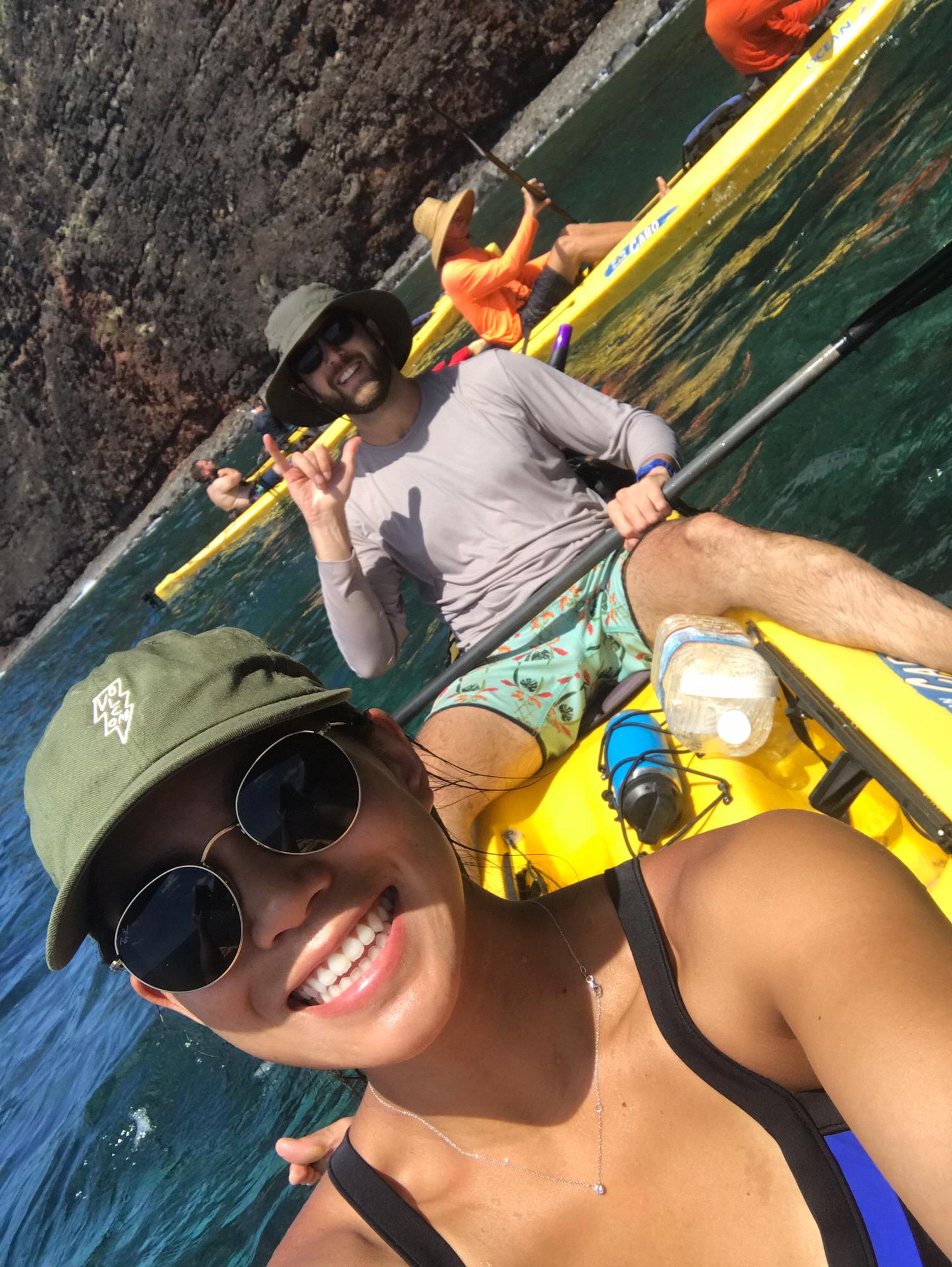 Kayaking 11 miles along the Na Pali Coast of Kauai