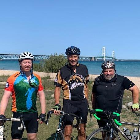 Brendan, Greg, and a friend doing the Dalmac 2020.