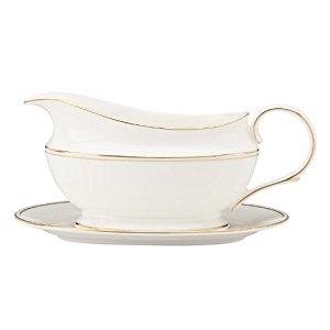 Lenox Federal Gold Sauce Boat and Stand