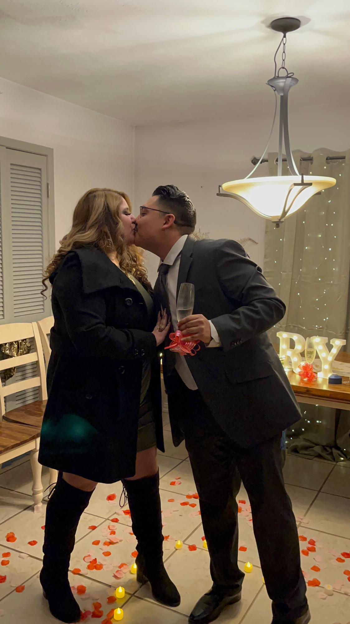 First kiss as a Fiance