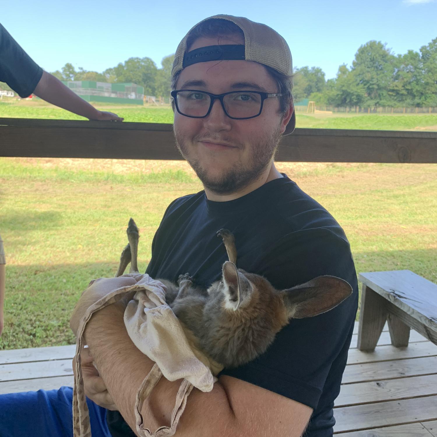 For our anniversary this year, Evan surprised Ari with a trip to a Wildlife Sanctuary. We got to hold a baby kangaroo & feed sloths! 8.21.21.