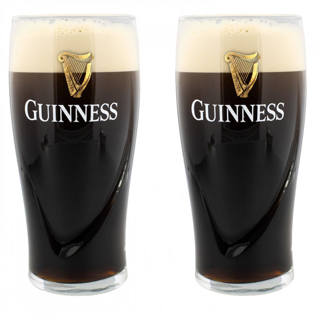 Adult Guinness Harp Gravity 20oz Pint Glass 2-Pack