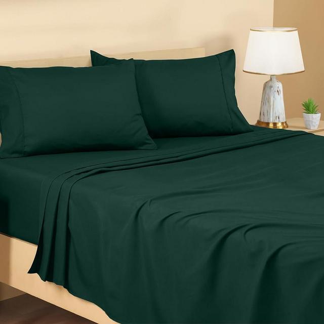 Utopia Bedding Queen Sheet Set - Brushed Microfiber - Soft Bed Sheets for Queen Size Bed Set - Includes 1 Fitted, 1 Flat, & 2 Pillow Cases - Deep Pocket (Emerald)