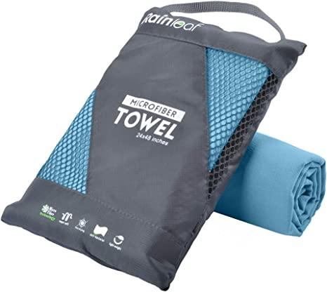 Rainleaf Microfiber Travel Towel - XL - Marine Blue