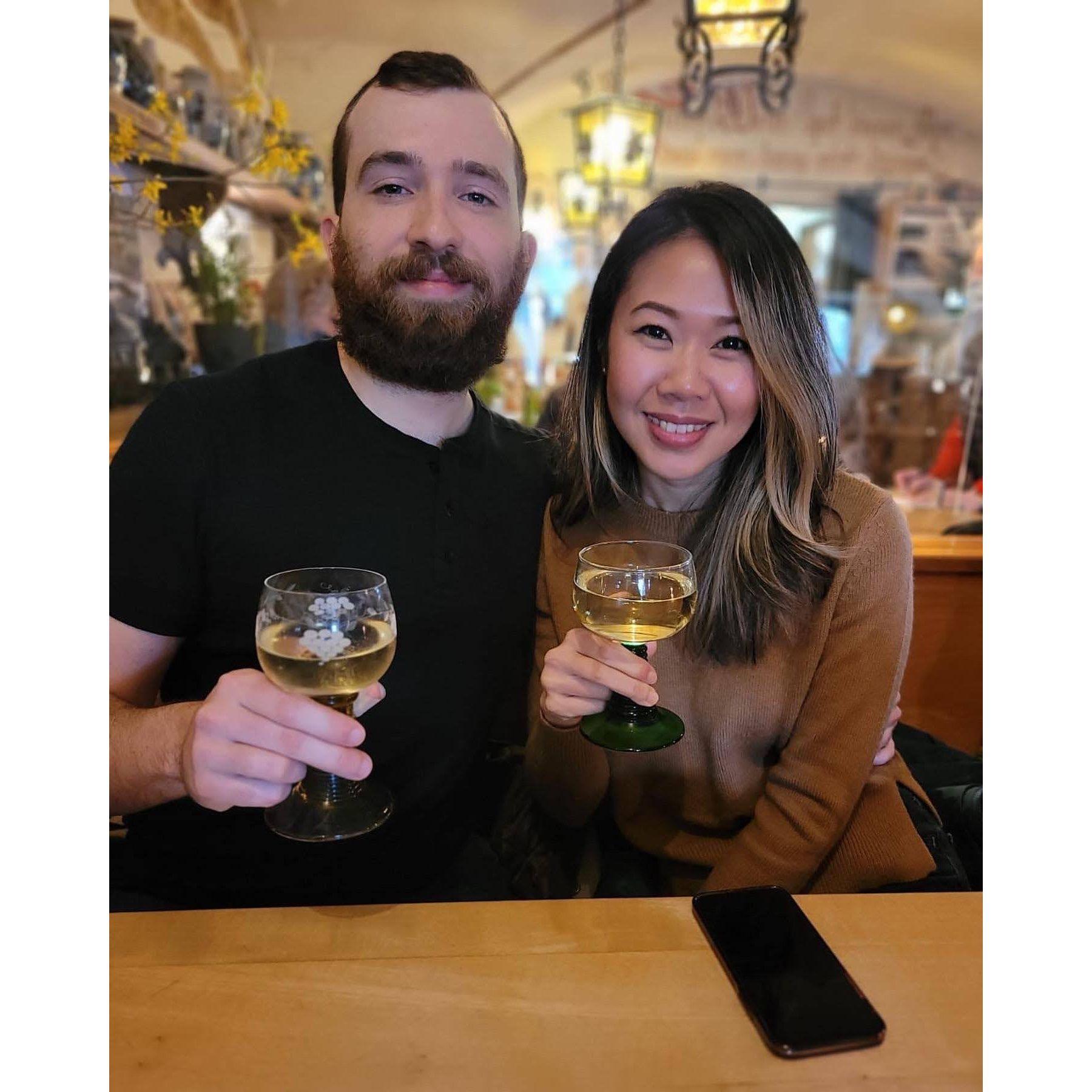 April 2022 - Riesling tasting in Cochem, Germany. Ever since that trip, we’ve been hooked on whites especially Reislings from the Moselle region.