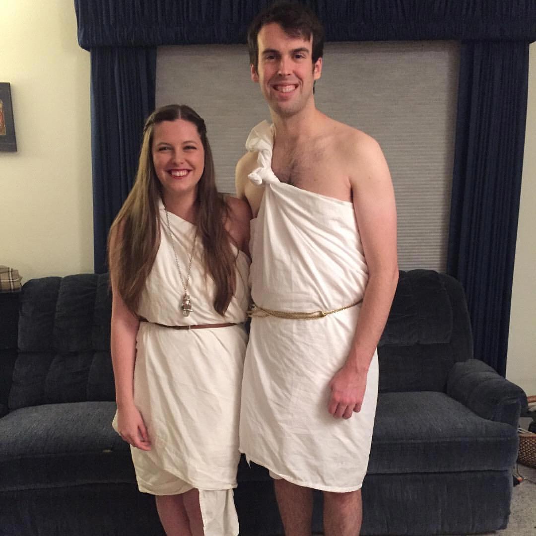 New Years party 2017 at the Daley's! Toga, toga...
