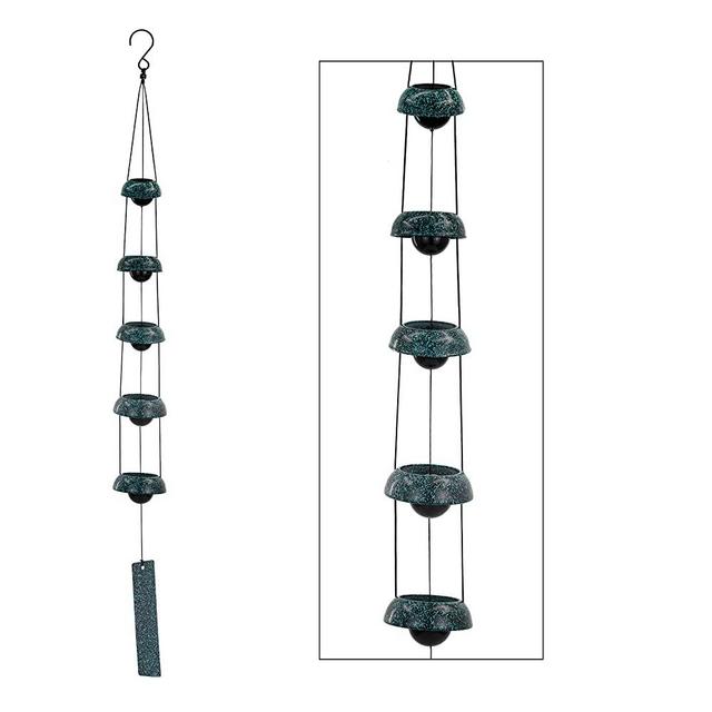 ASTARIN Bell Wind Chimes, Temple Wind Bell, Red Copper Wind Chimes with 5 Bells, Feng Shui Wind Chime for Home Yard Outdoor Decoration, A Great Memorial Wind Chime for Someone Who Loves Peace