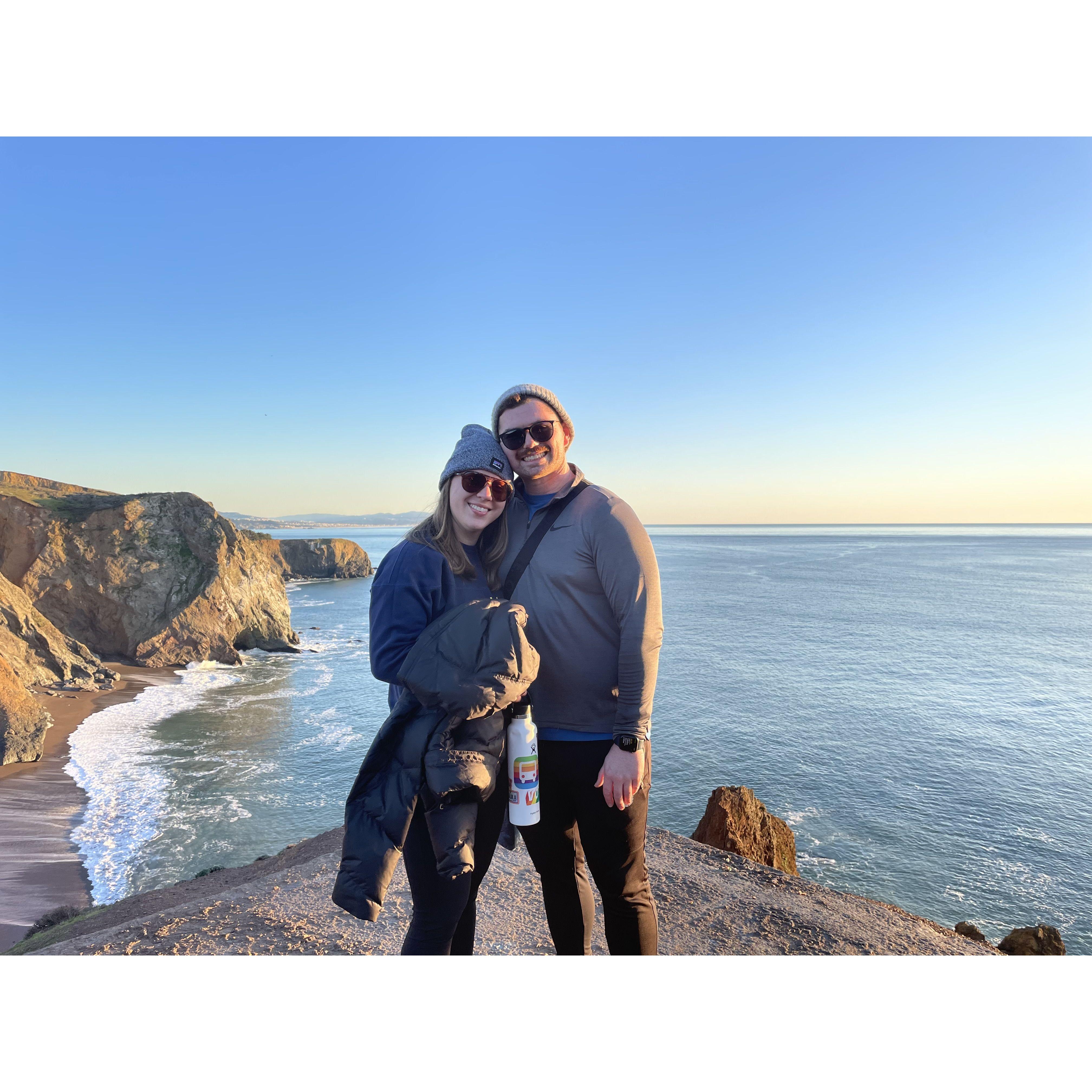 Taken by our dear friend John on a hike at Tennessee Valley Beach.