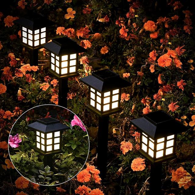 GIGALUMI Solar Outdoor Lights,16 Pack LED Solar Lights Outdoor Waterproof, Solar Walkway Lights Maintain 10 Hours of Lighting for Your Garden, Landscape, Path, Yard, Patio, Driveway