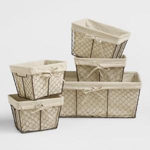 Charlotte Lined Wire Baskets