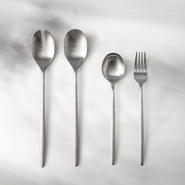 Serving Utensils & Salad Servers -Silver- Minimalist 2.0