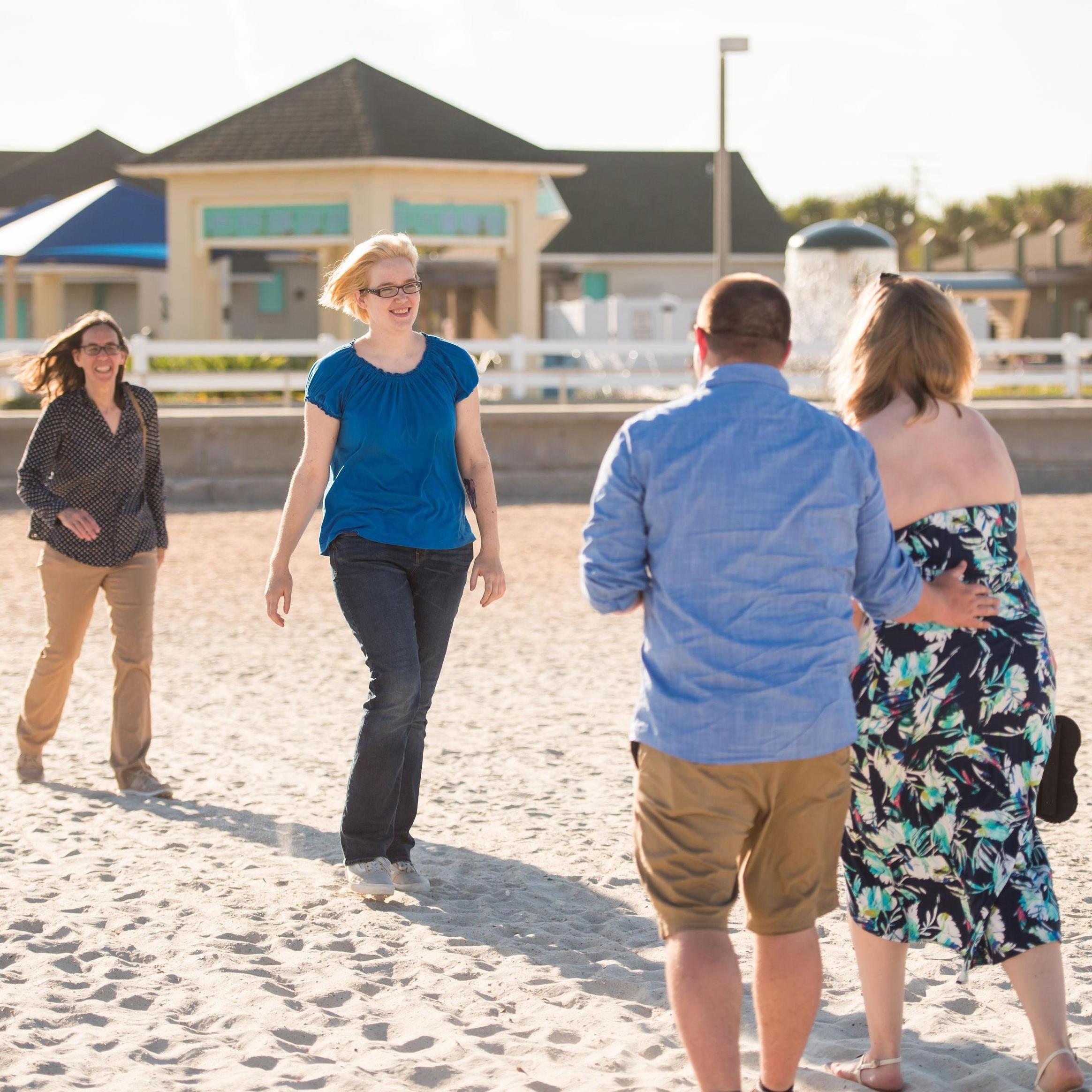 Cody even had Sarah's family hidden in plain site to watch him pop the question!