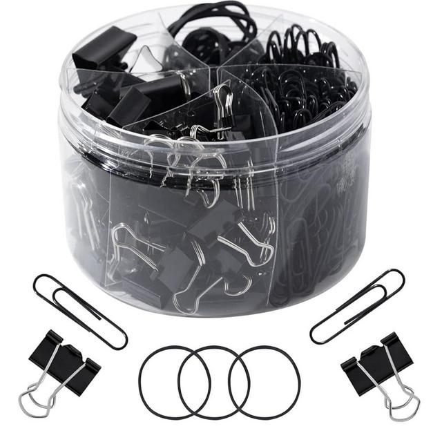 300PCS Paper Clips Binder Clips Teacher Supplies Teacher Supplies for Classroom Paperclips Small Binder Clips Paper Clips Assorted Sizes Office Supplies School Supplies