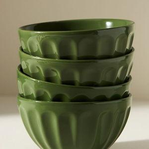 The Latte Stoneware Cereal Bowls, Set of 4: Amelie Edition