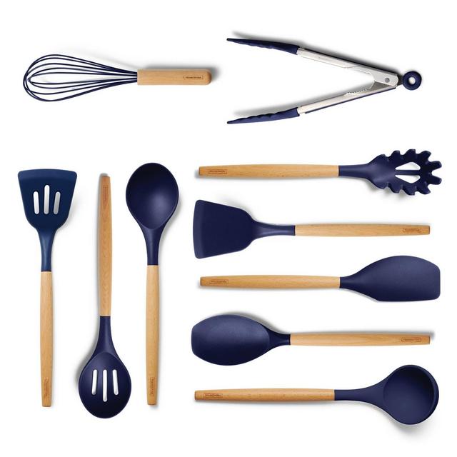 Tramontina 10pc Silicone Utensil Set Crown Blue