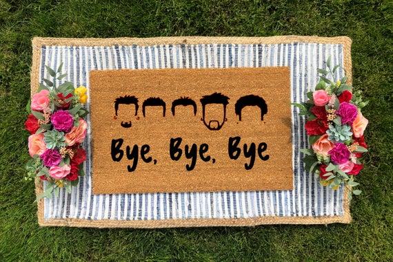 N*Sync Bye, Bye, Bye Welcome Mat- Welcome Mat- Rug- Coir Doormat- Funny Welcome Mat