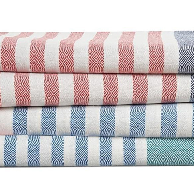 Lane Linen Beach Towels 4 Pack - 100% Cotton Beach Towels Oversized, Pre-Washed Extra Large Beach Towel, Absorbent & Quick Dry Beach Towel, No Sand Beach Towel, Pool Towels For Adults, 39"x71" - Multi