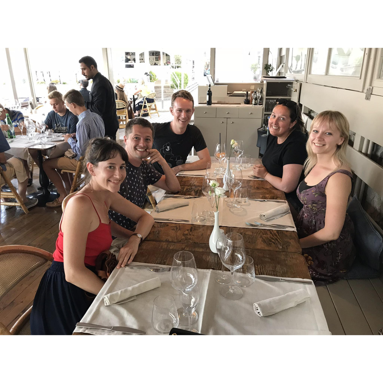 Dinner in Italy with the buds.