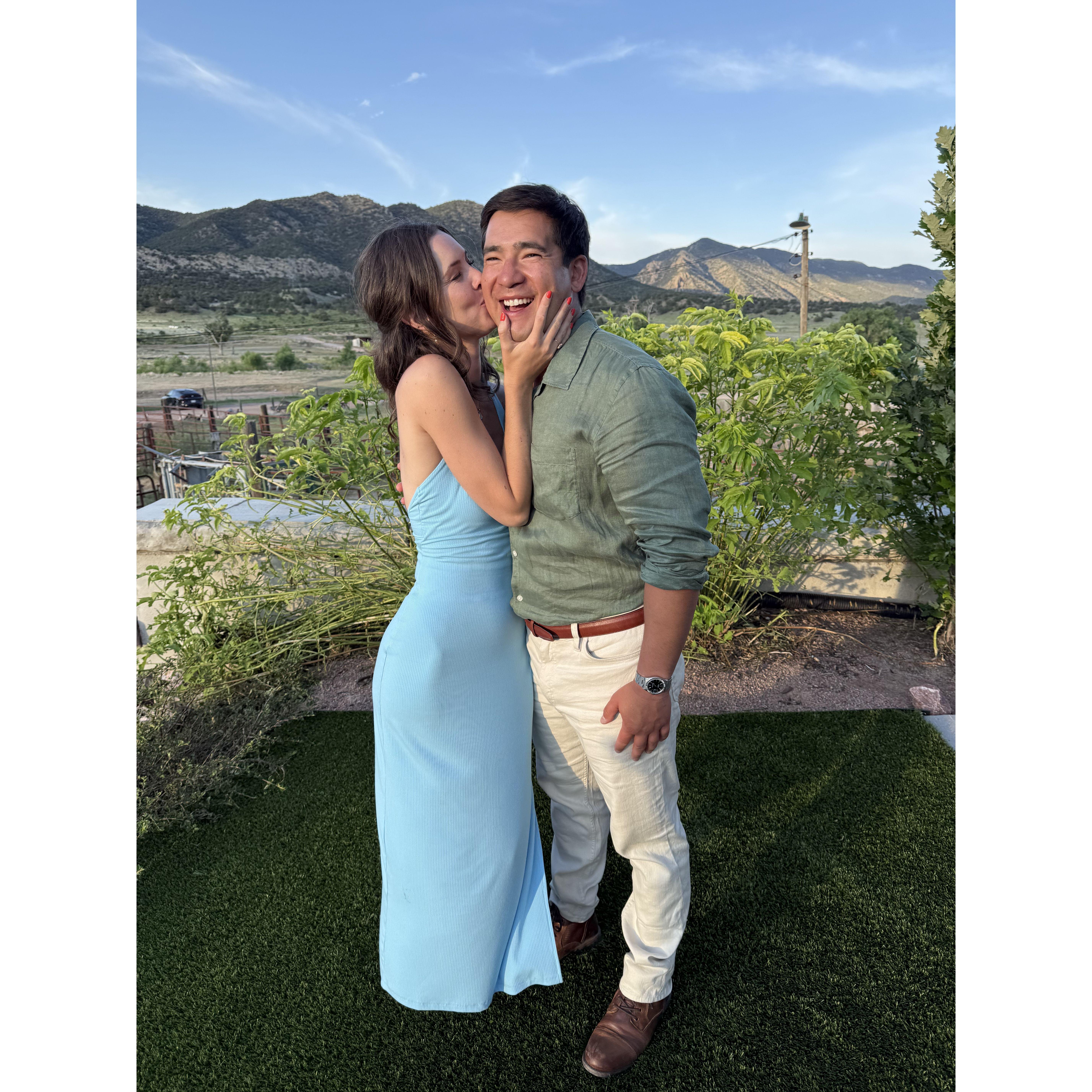 Celebrating at Michelle and Anthony's wedding!