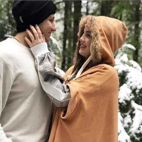 The very first time we both saw snow. We were lucky enough to see it together