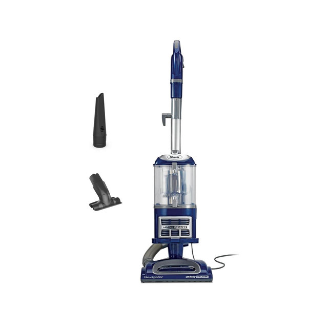Shark Upright Vacuum, Navigator Lift-Away Deluxe with Large Dust Cup Capacity, HEPA Filter, Swivel Steering, Upholstery Tool & Crevice Tool, Blue, NV360