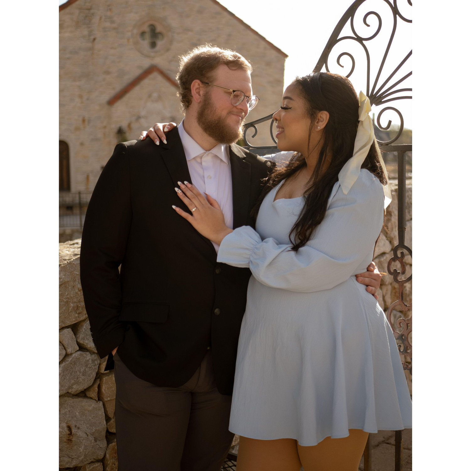 can you guess what we were talking about? 🤣 official engagement photos taken march 2024