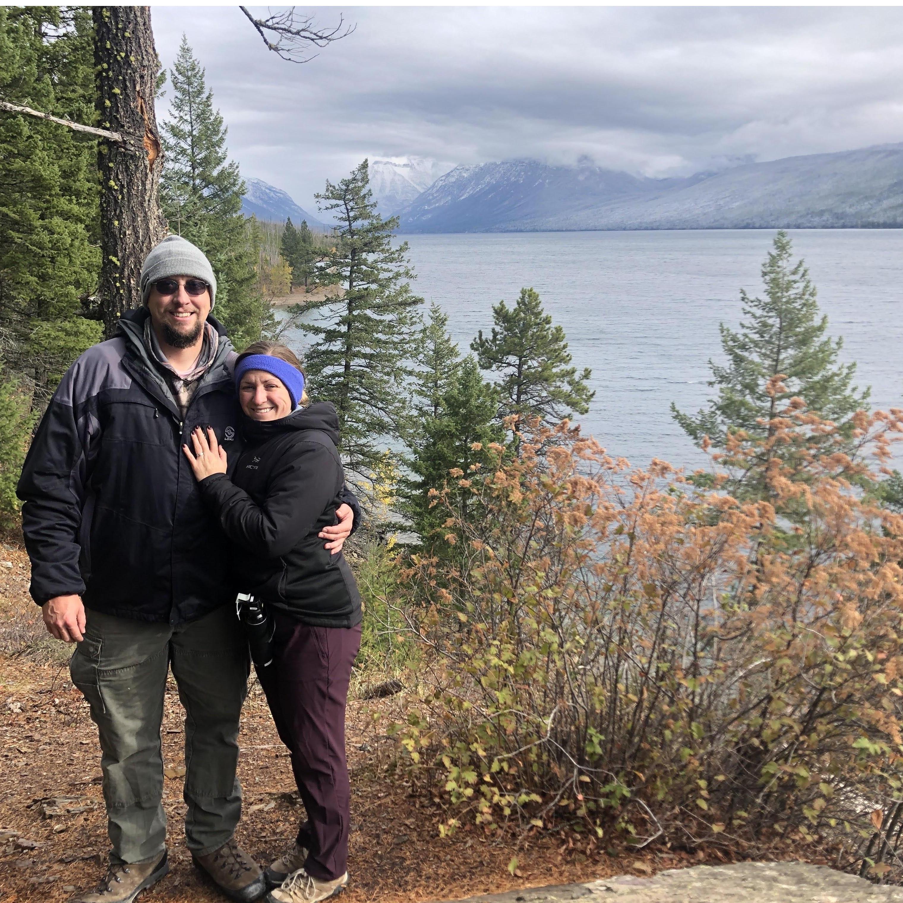 Our new favorite hike (spot where Kurt proposed) - Rocky Point Glacier National Park
