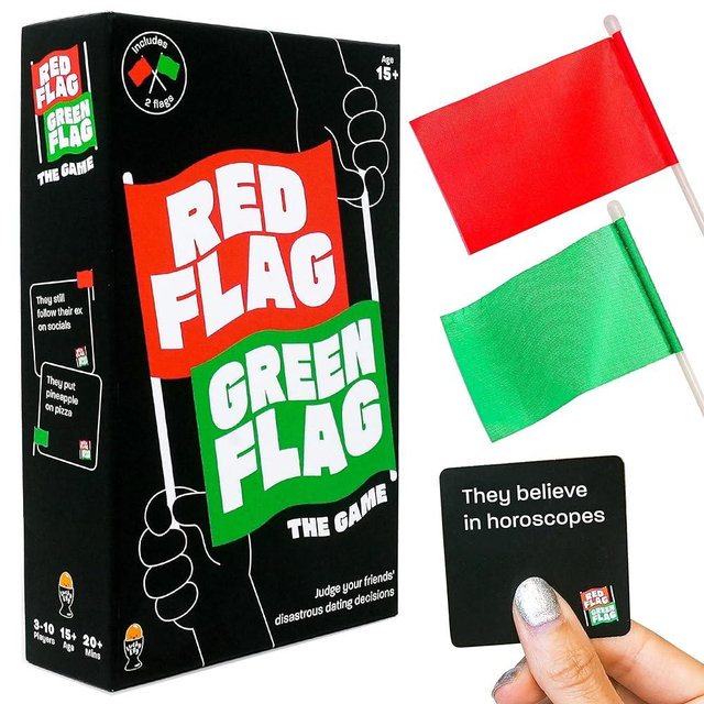 Lucky Egg - Fun Red Flag Green Flag Party Game - to Judge Your Friends Dating Decisions - 230 Diverse Questions - Board Game for Adults, Adult Party Games, Games for Grown Ups, Funny Adult Games