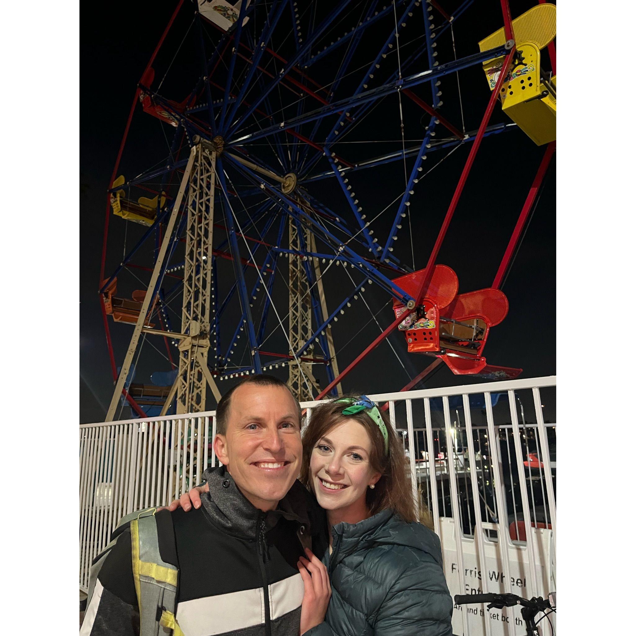 Recreating our first date a year later.