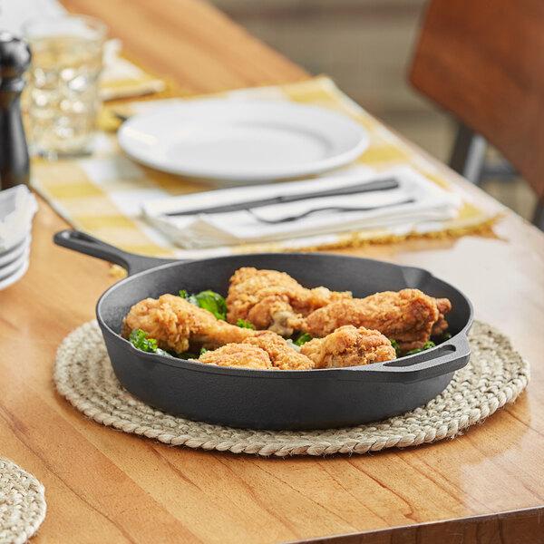 Choice 12" Pre-Seasoned Cast Iron Skillet with Helper Handle