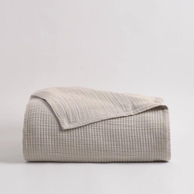 Organic Ribbed Cotton Coverlet