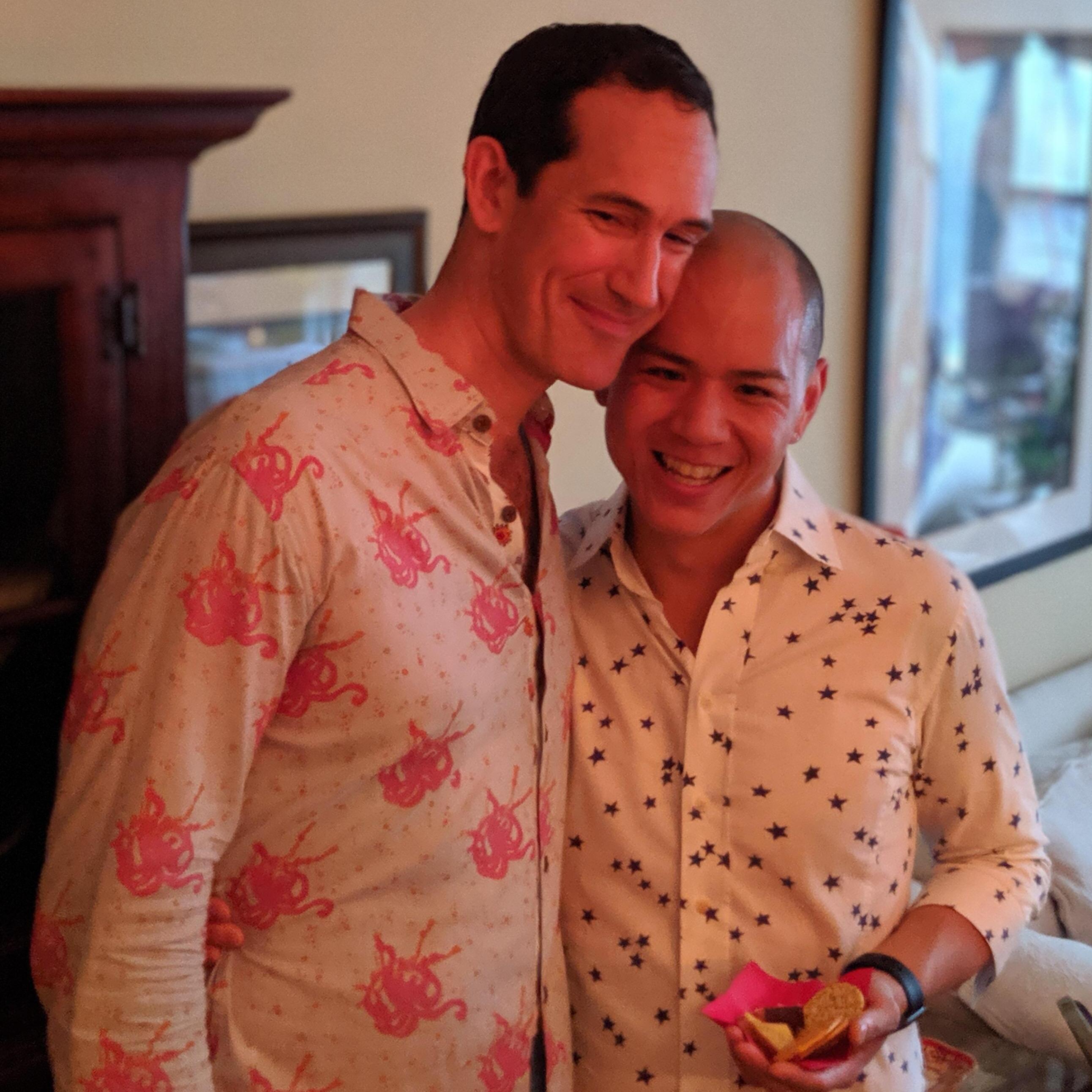 Celebrating a surprise engagement party with dear friends.
