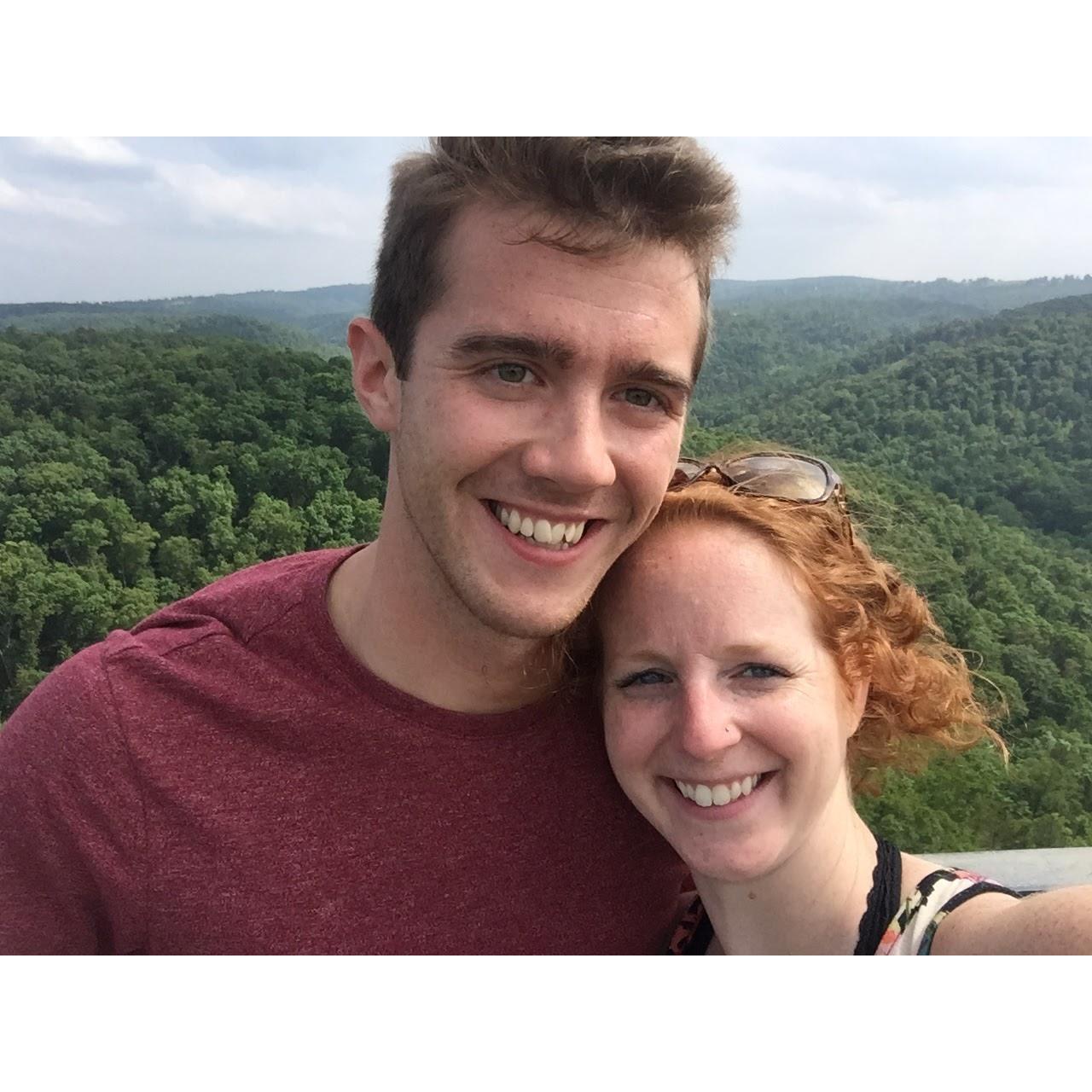 Eureka Springs, Arkansas - We're on top of the world and in love.