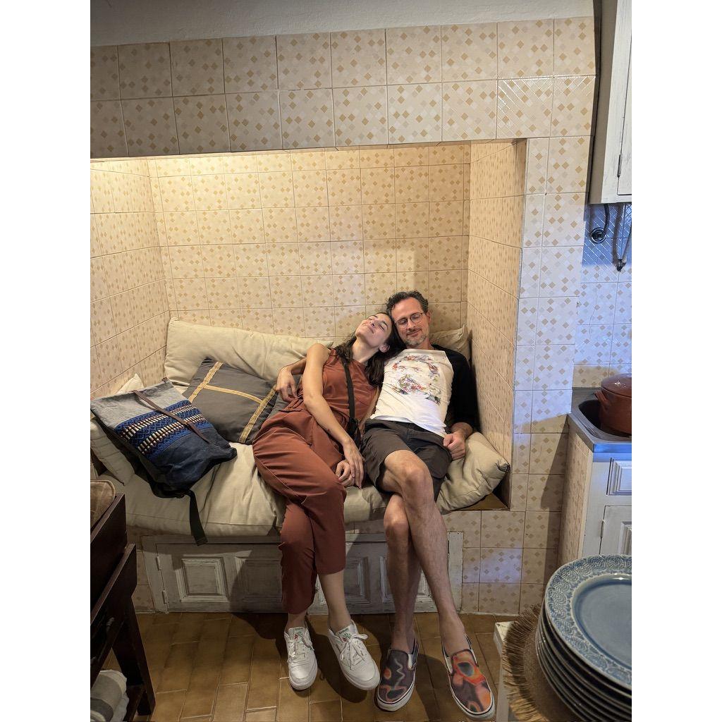 Taking a little moment together on our Portugal trip