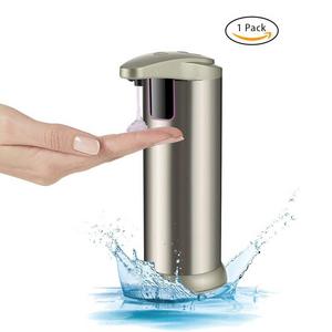 Marsbros - Automatic Soap Dispenser, Brushed Stainless Steel Touchless Liquid Detergent Dispenser, Hand-Free Motion Activated Sensor Auto-soap Dispenser for Kitchen and Bathroom Countertop Use
