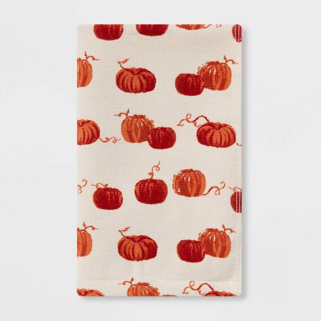 Harvest Allover Pumpkin Hand Towel Cream - Threshold™