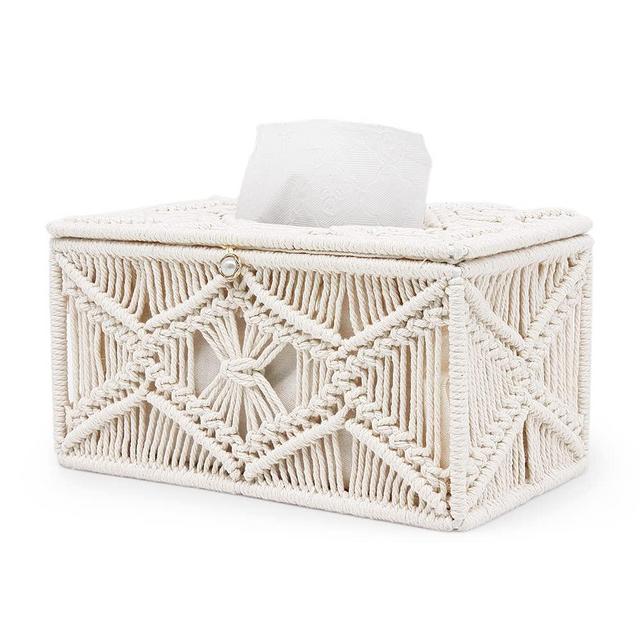 Tissue Box Cover Rectangle, Paper Tissue Holder Napkin Tissues Organizer, Home Decor for Bathroom Bedroom Dresser Living Room Office (Rectangle)