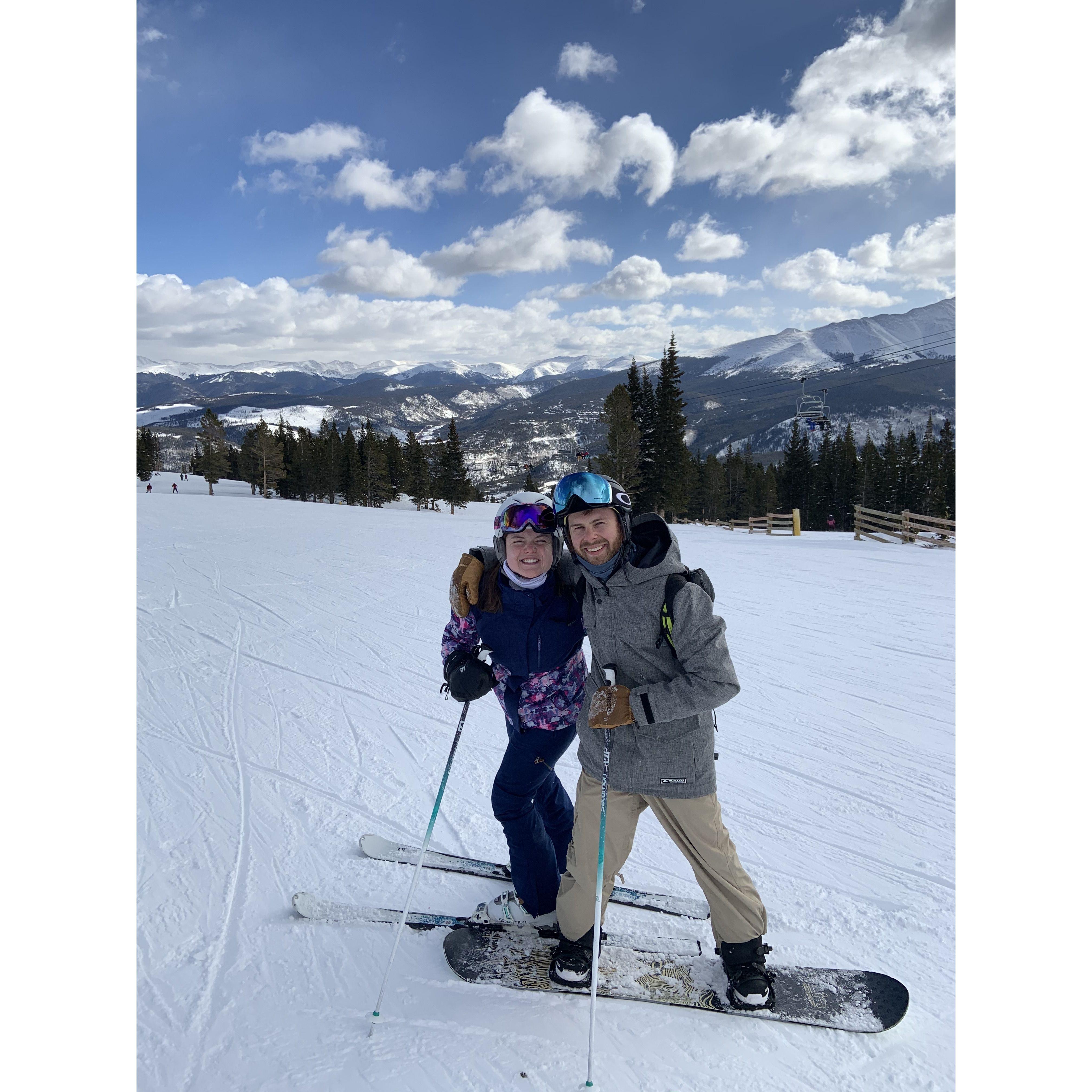 Loving every ski/snowboard day we have together