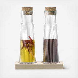 Gio Line Bottle & Cork Stopper, Set of 2