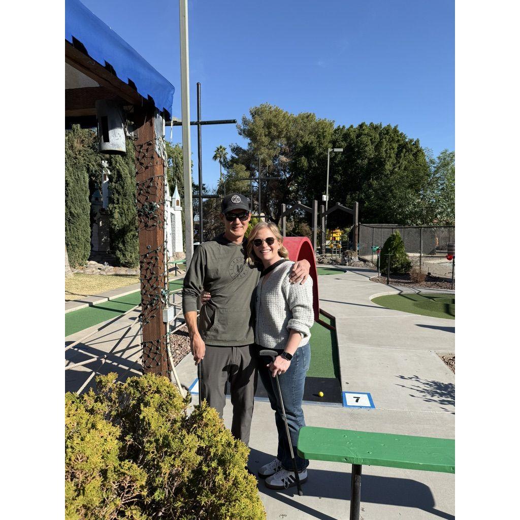 Back for some mini golf at our first date spot