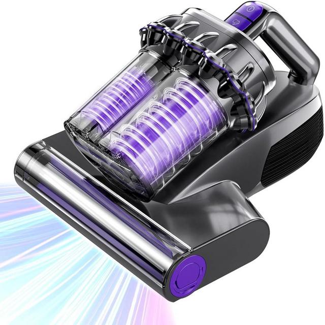 Mattress Vacuum Cleaner, 16Kpa Bed Vacuum Vleaner 253.7nm UV-C Light, 145°F Heat, HEPA Filter & Ultrasonic, Versatile Handheld Vacuums for Bed, Sofa, Couch, Crib (Corded,600W)