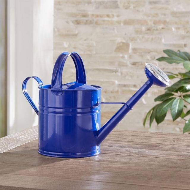 Medium Blue Metal Watering Can