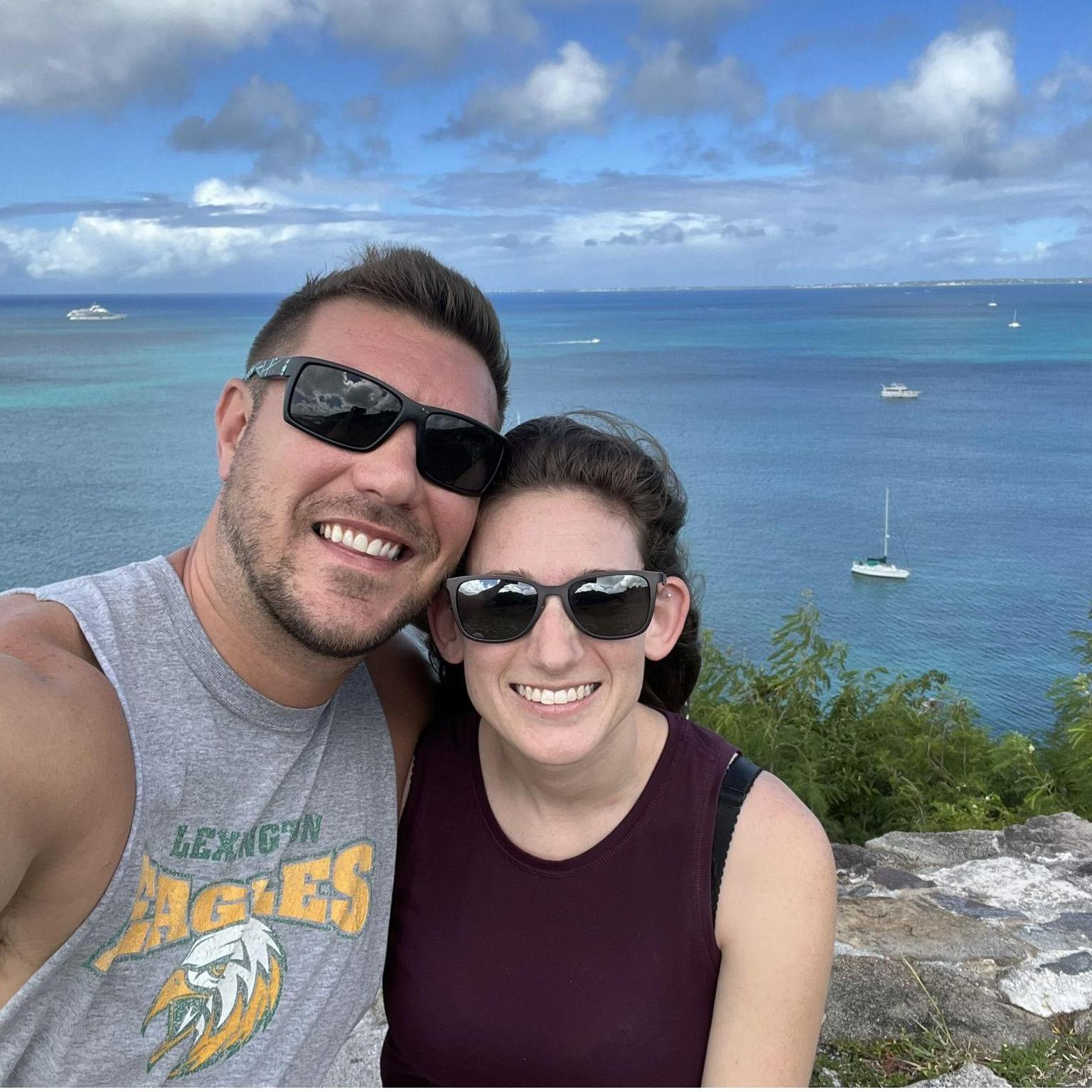 Visiting the fort in St. Maarten