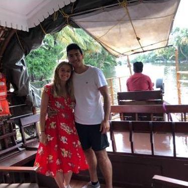 Aboard a houseboat in Kerala, India