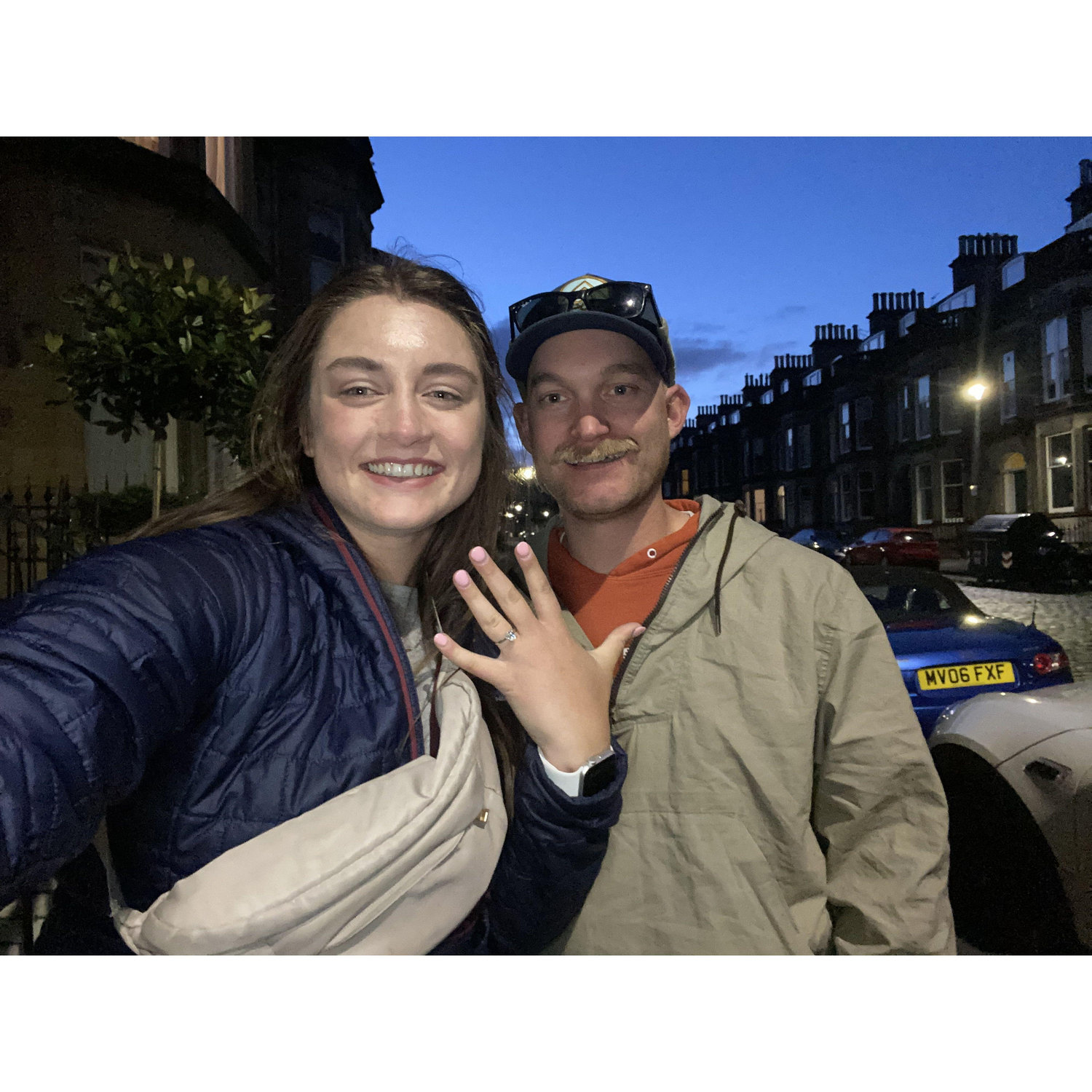 The night we got engaged in Edinburgh, Scotland!