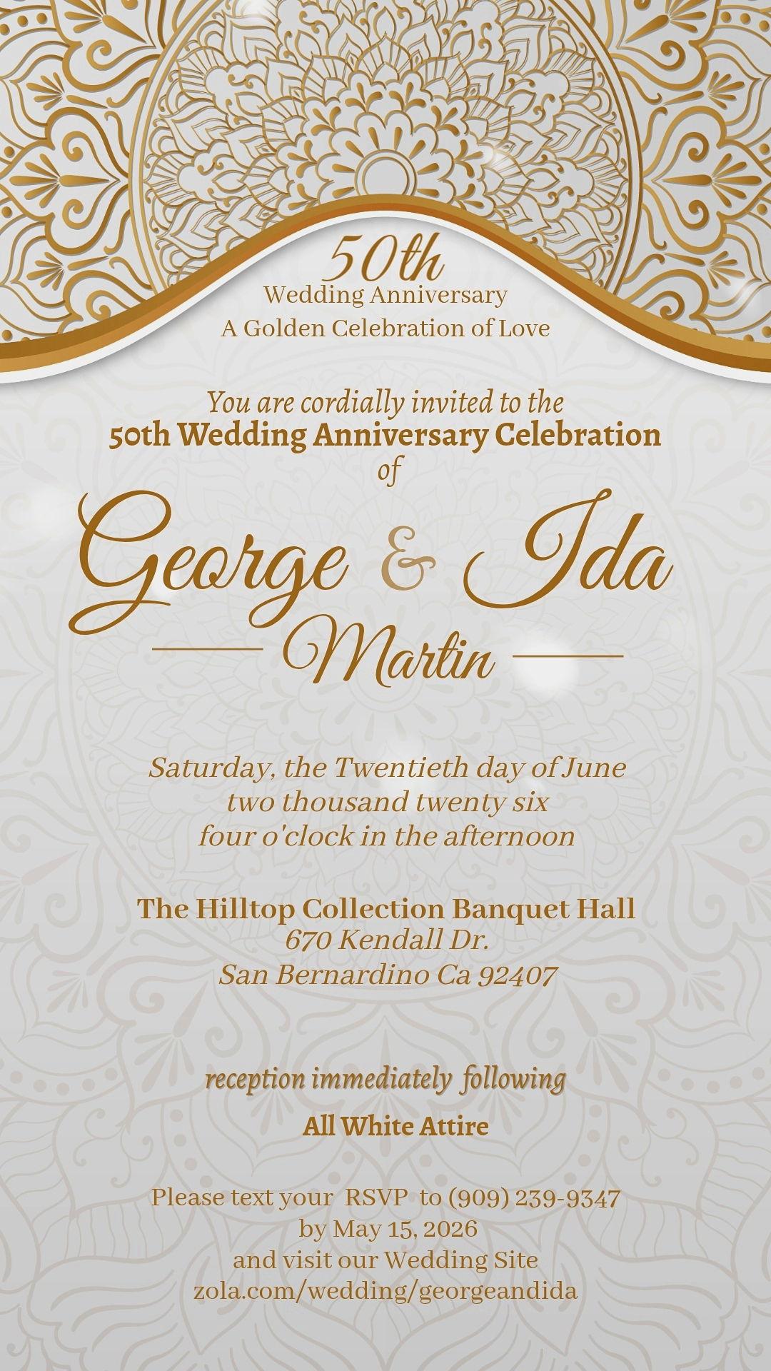 The Wedding Website of George Martin and Ida Martin