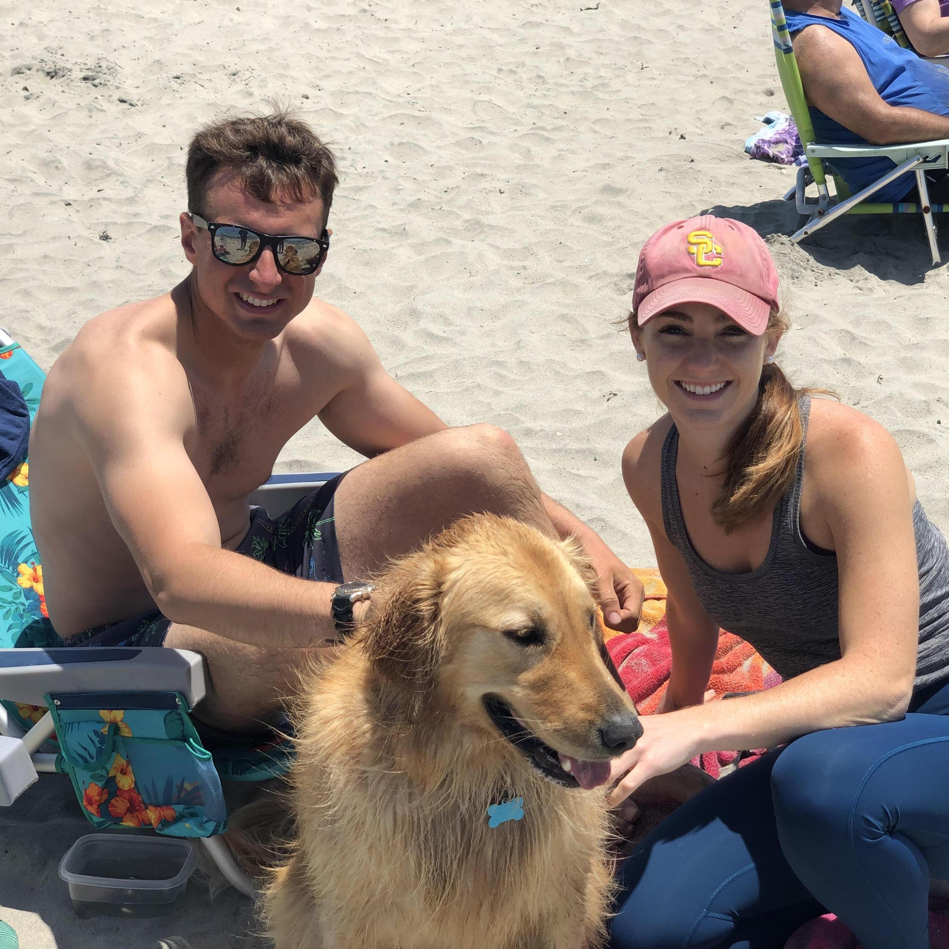 Day at the Coronado dog beach with Jeb