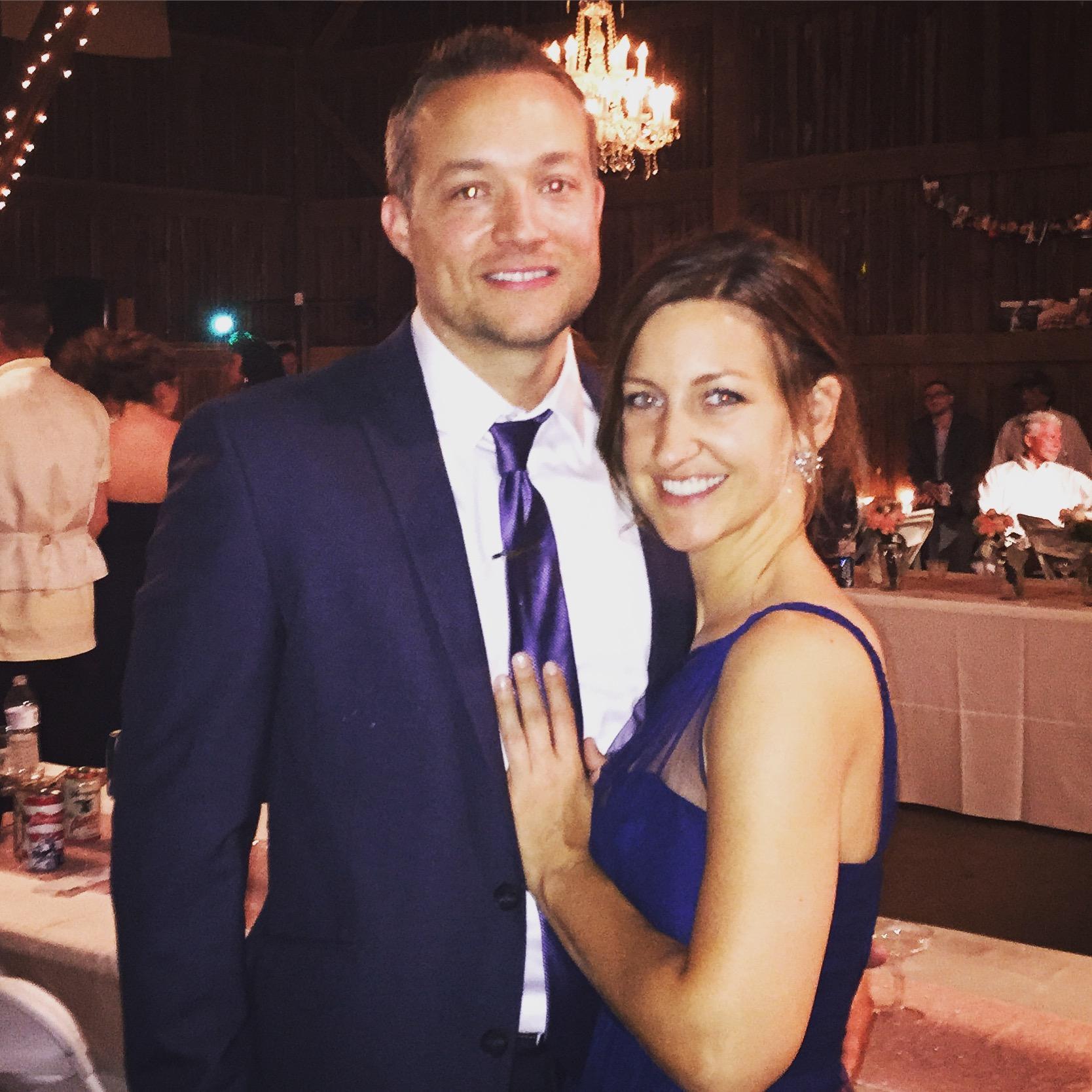 Stefanie's brother's wedding- their first together