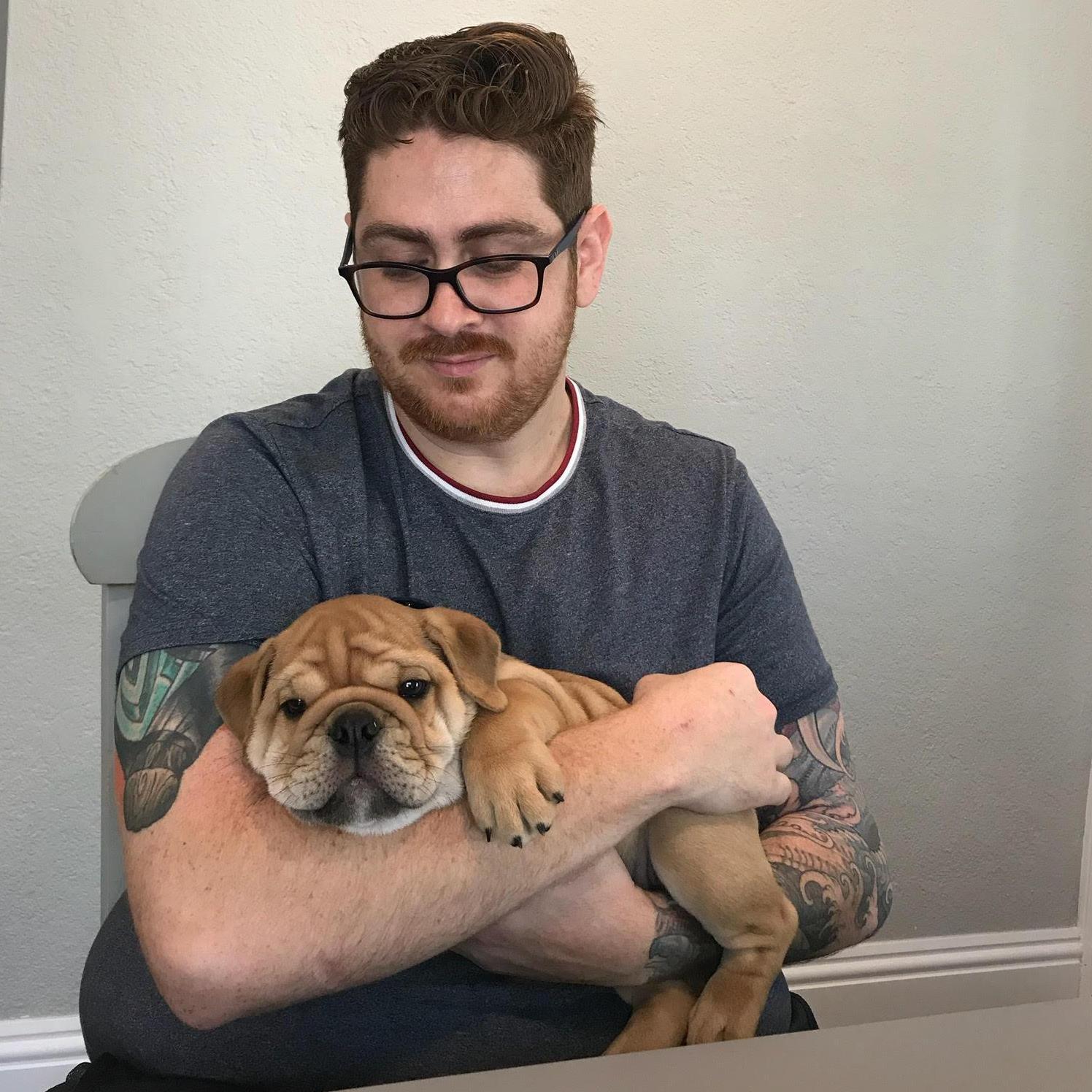 It was love at first sight with this little guy! We adopted our pup Drax the Destroyer in late March and our little family hasn't been the same since!