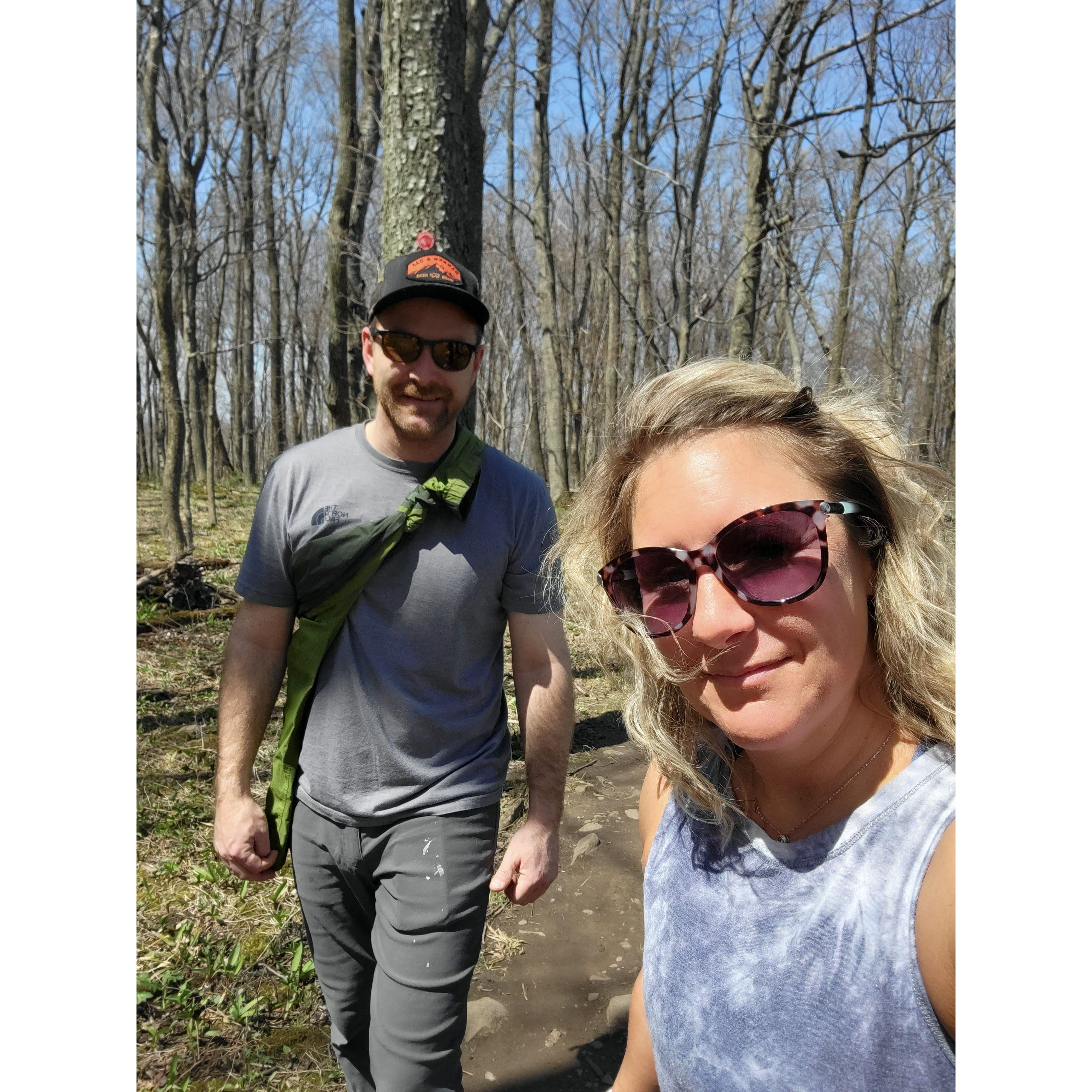 Hiking at Chimney Bluffs State Park, Wolcott, NY